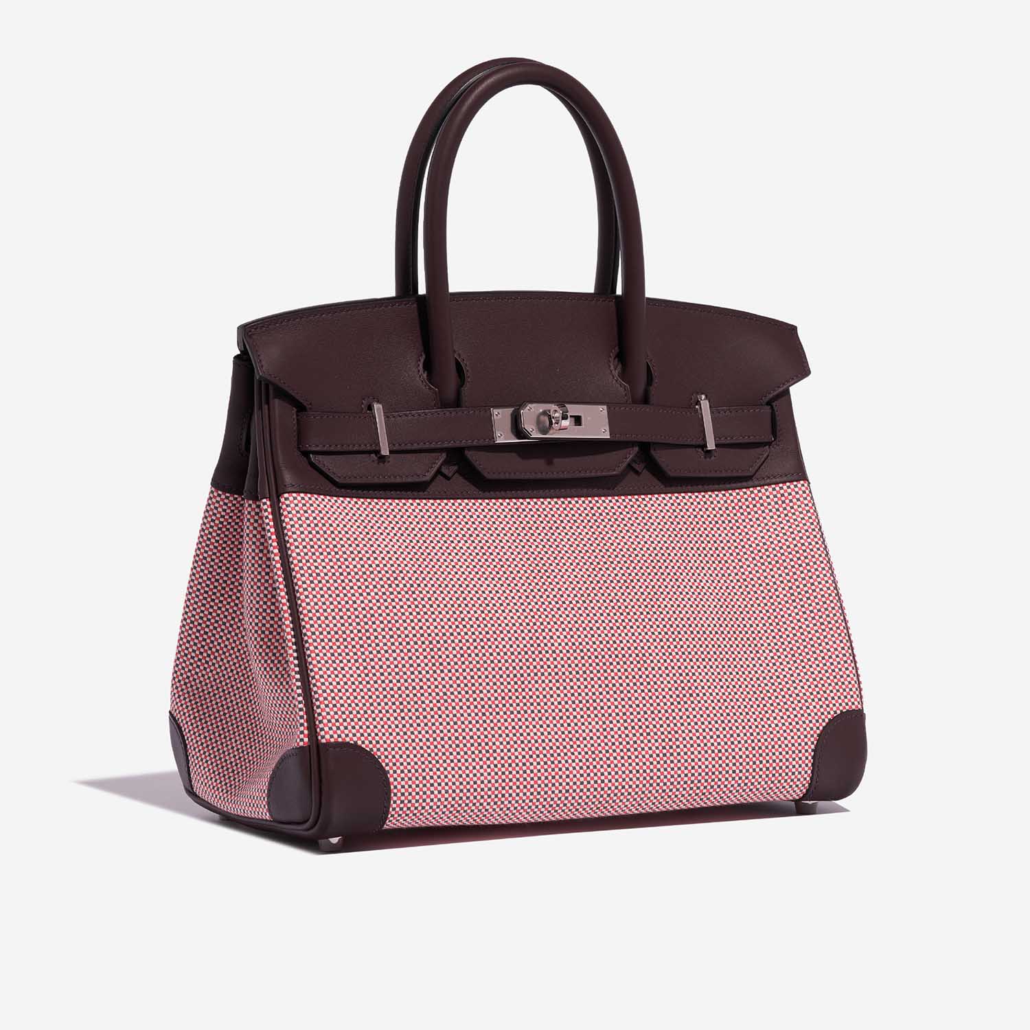 Hermès Birkin 30 Ecru-RougeSellier-Anemone-Brique Side Front  | Sell your designer bag on Saclab.com