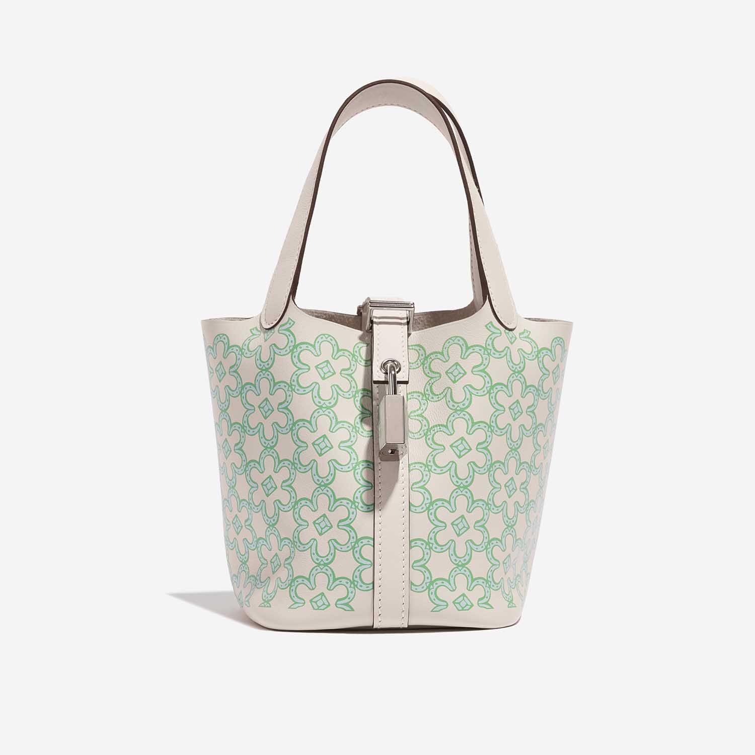 Hermès Picotin 14 Nata-Vert-Blanc Front | Vendez votre sac de créateur sur Saclab.com