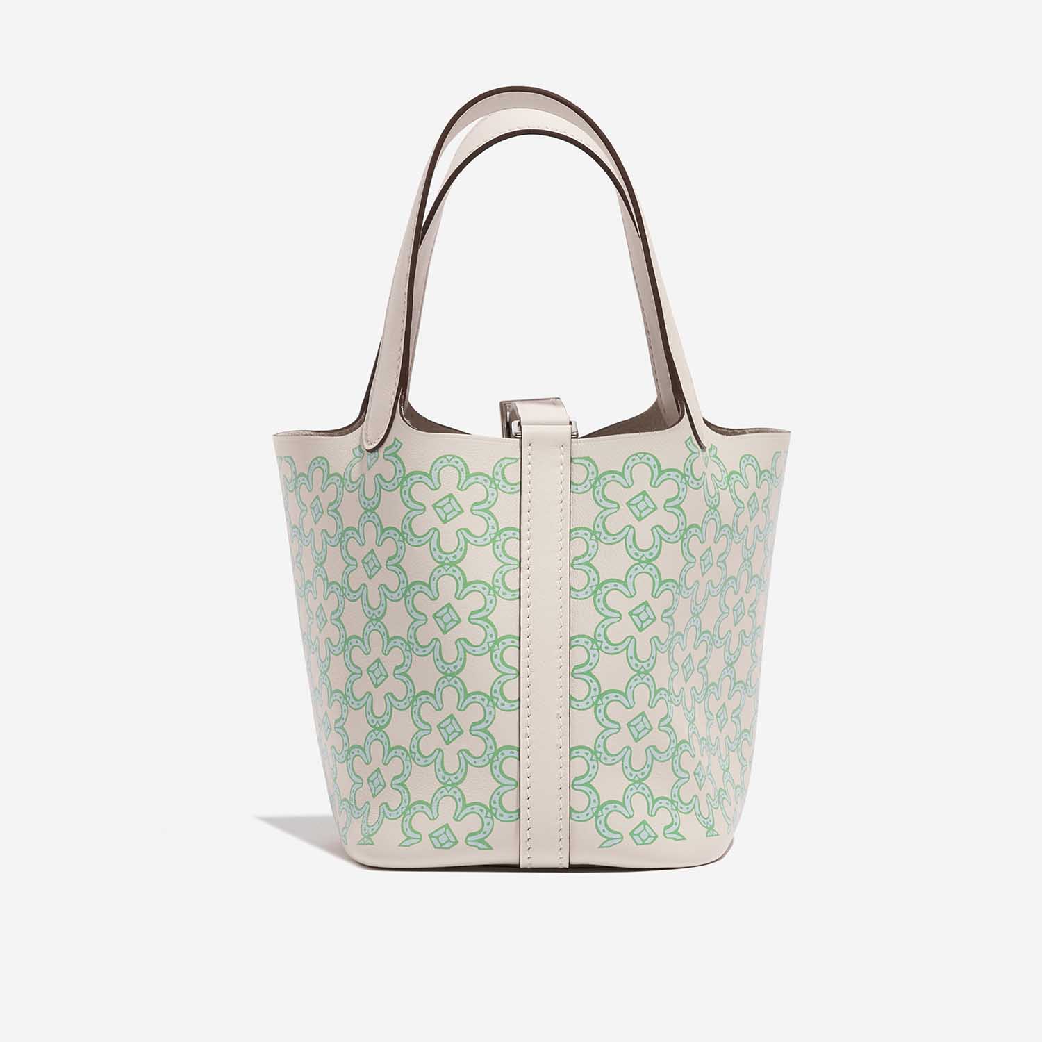 Hermès Picotin 14 Nata-Vert-Blanc Back  | Sell your designer bag on Saclab.com
