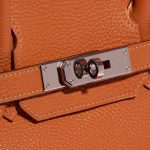 Hermès Birkin 30 Orange Closing System  | Sell your designer bag on Saclab.com