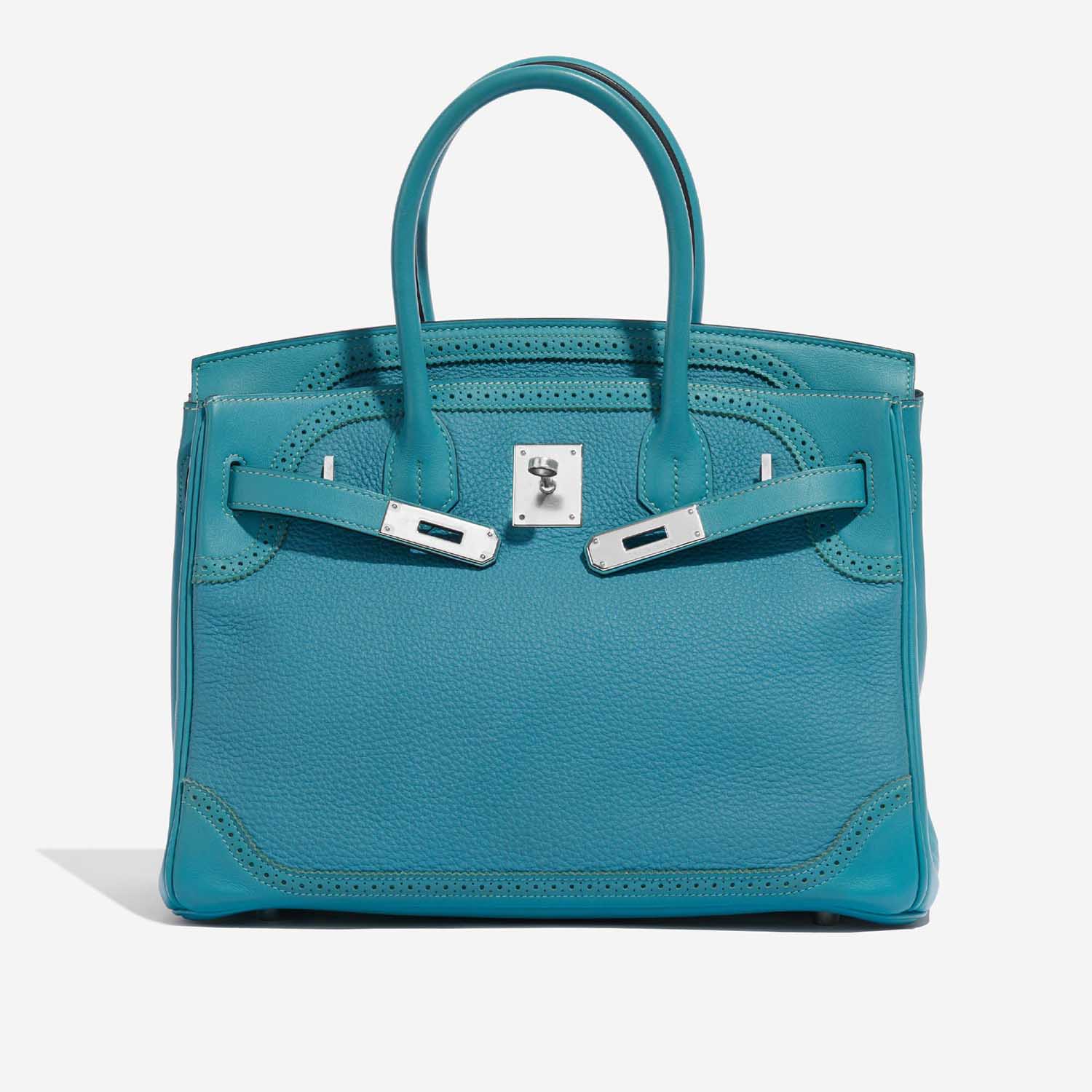 Hermès Birkin 30 Turquoise 3FO S | Sell your designer bag on Saclab.com