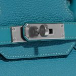 Hermès Birkin 30 Turquoise Closing System  | Sell your designer bag on Saclab.com