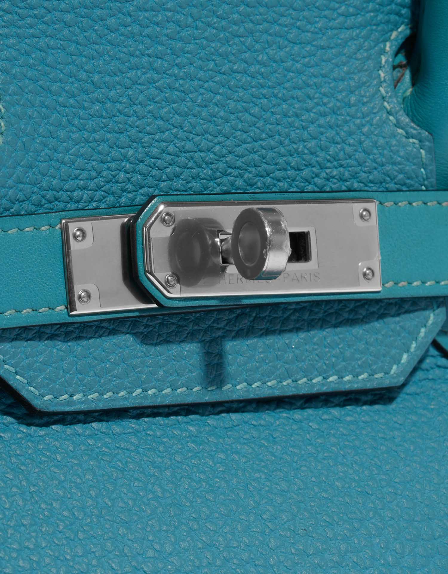 Hermès Birkin 30 Turquoise Système de fermeture | Vendez votre sac de créateur sur Saclab.com