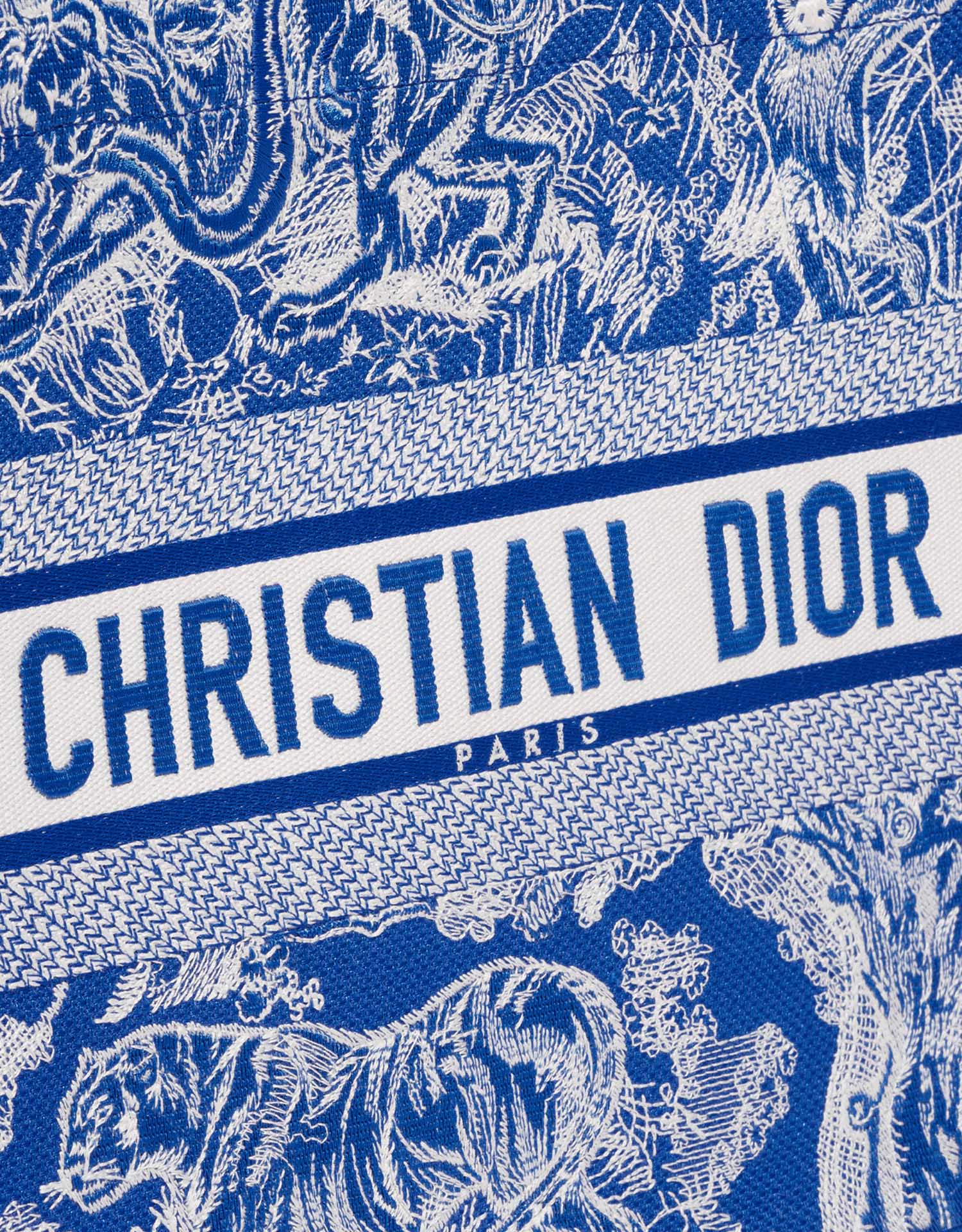 Dior BookTote Large Blau-Weiß Verschluss-System | Verkaufen Sie Ihre Designer-Tasche auf Saclab.com