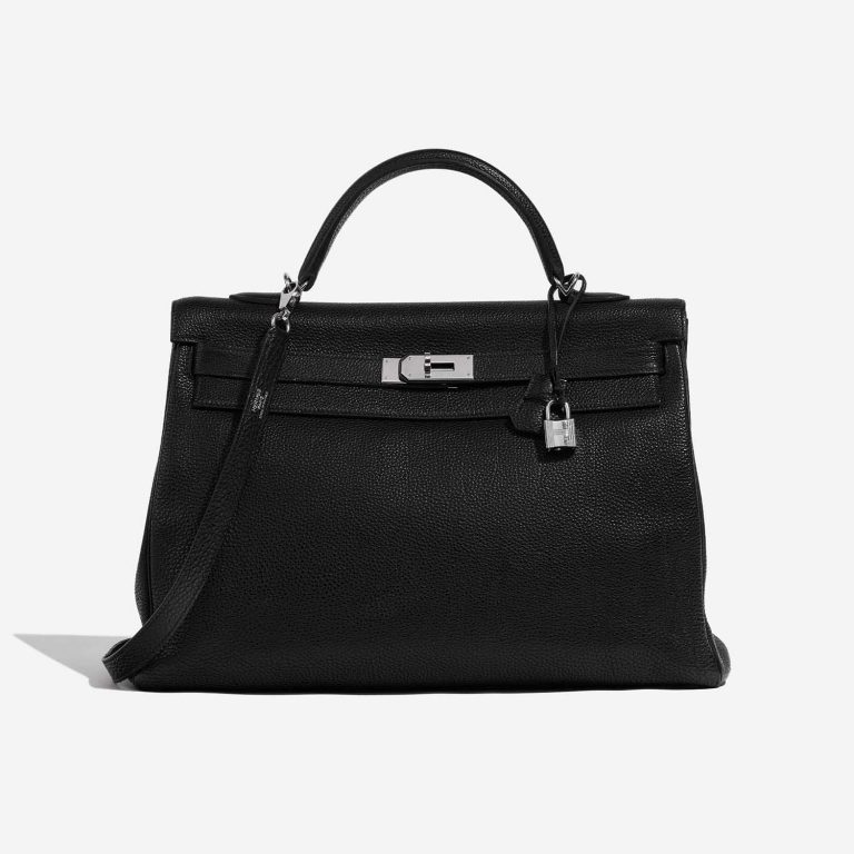 Hermès Kelly 40 Black Front  | Sell your designer bag on Saclab.com