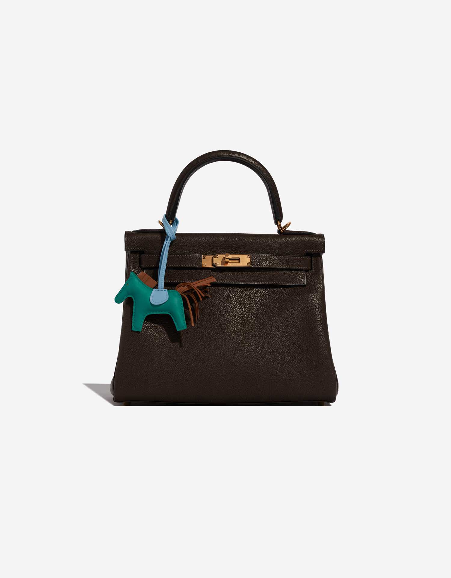 Hermès RodeoPM  VertVeronese-Gold-Celeste Closing System  | Sell your designer bag on Saclab.com