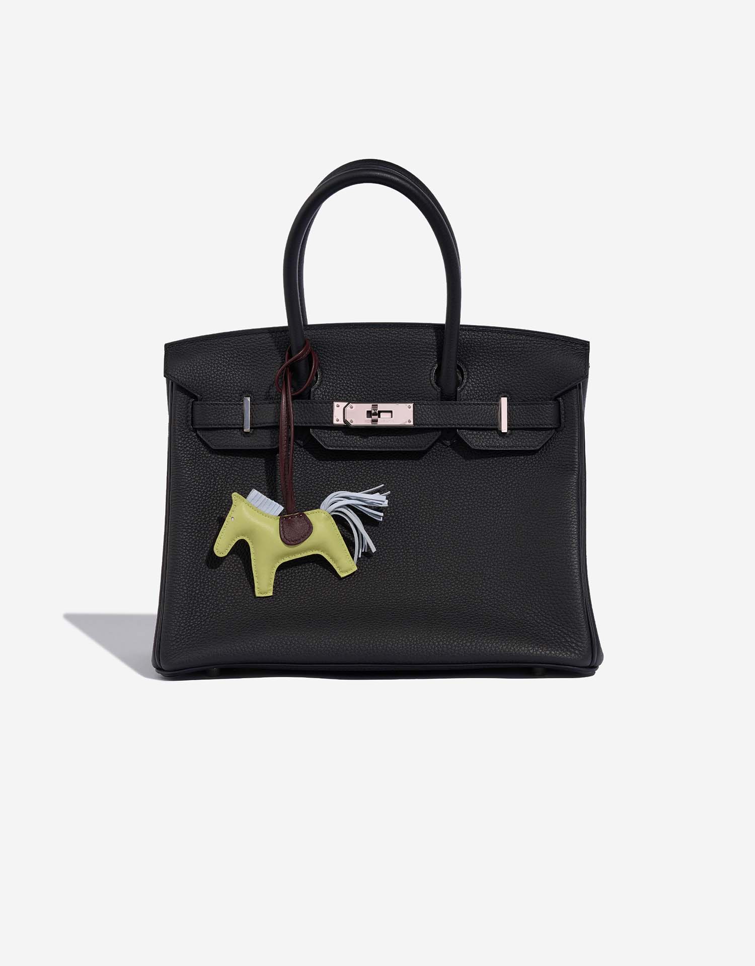 Hermès RodeoPM OneSize JauneBourgeon-BlueBrume-Chocolat Closing System  | Sell your designer bag on Saclab.com