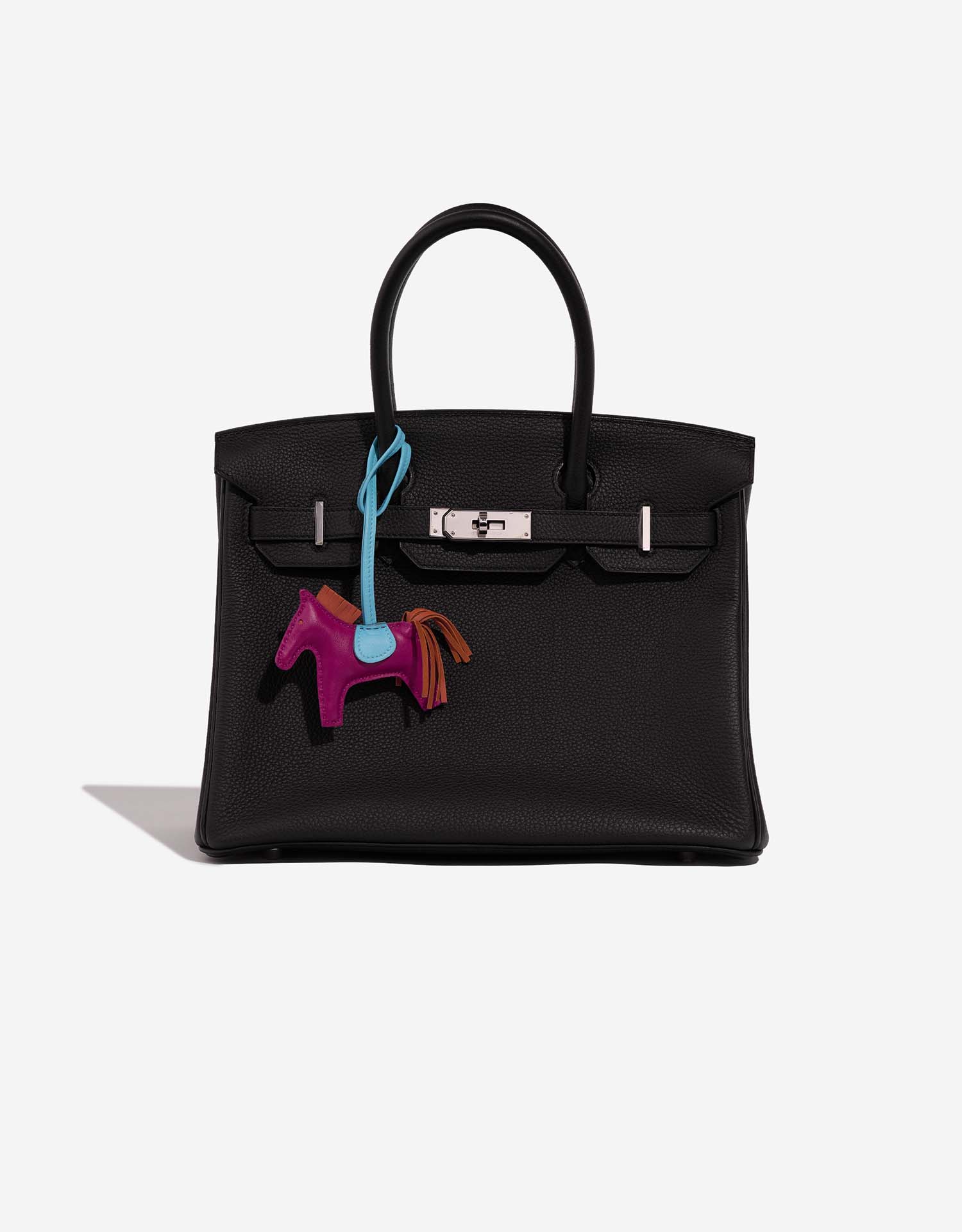 Hermès RodeoPM OneSize RosePourpre-Cornaline-Celeste Closing System  | Sell your designer bag on Saclab.com