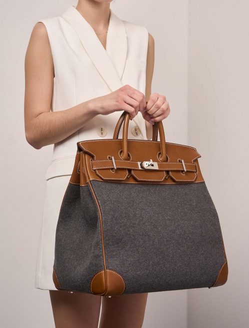 Hermès HautACourroies 40 GrisMoyen-Fauve 1M | Vendez votre sac de créateur sur Saclab.com