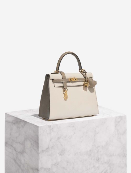 Hermès Kelly 25 Craie-GrisAsphalte 0F | Sell your designer bag on Saclab.com