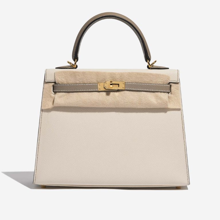 Hermès Kelly 25 Craie-GrisAsphalte 4FV S | Sell your designer bag on Saclab.com