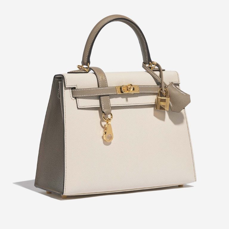 Hermès Kelly 25 Craie-GrisAsphalte 6SF S | Sell your designer bag on Saclab.com