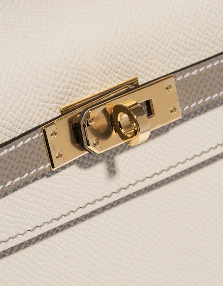 Hermès Kelly 25 Craie-GrisAsphalte Closing System  | Sell your designer bag on Saclab.com