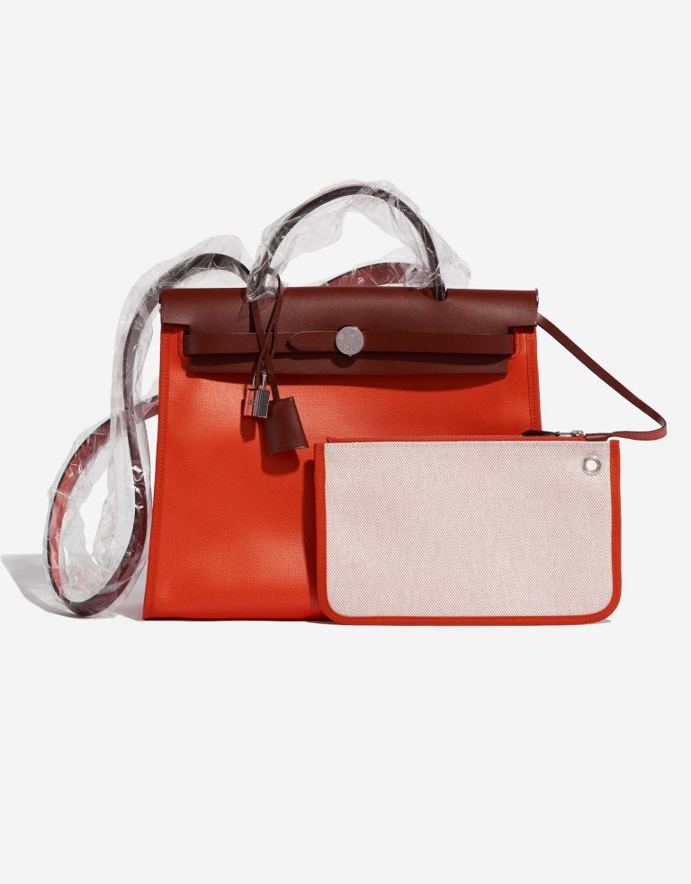 Hermès Herbag 31 OrangeMecano-Ecru-Beige-RougeH 0F | Sell your designer bag on Saclab.com