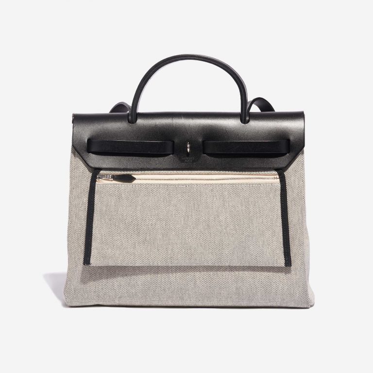 Hermès Herbag 31 Black-Ecru Back | Vendez votre sac de créateur sur Saclab.com