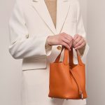Hermès Picotin 18 Orange Sizes Worn | Sell your designer bag on Saclab.com