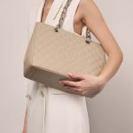 Chanel ShoppingTote Grand Beige Sizes Worn | Sell your designer bag on Saclab.com