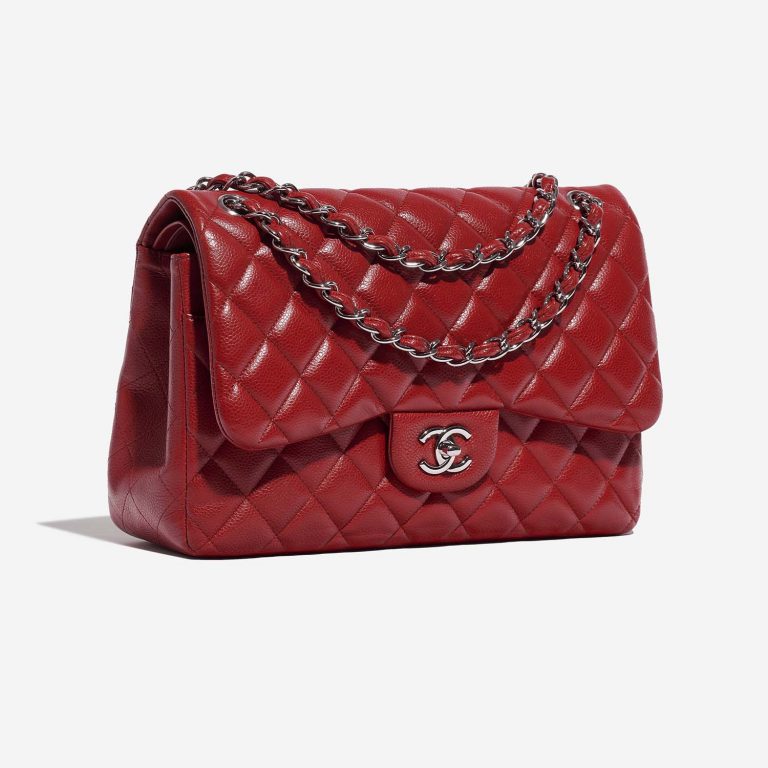 Chanel Timeless Jumbo Red Side Front  | Sell your designer bag on Saclab.com