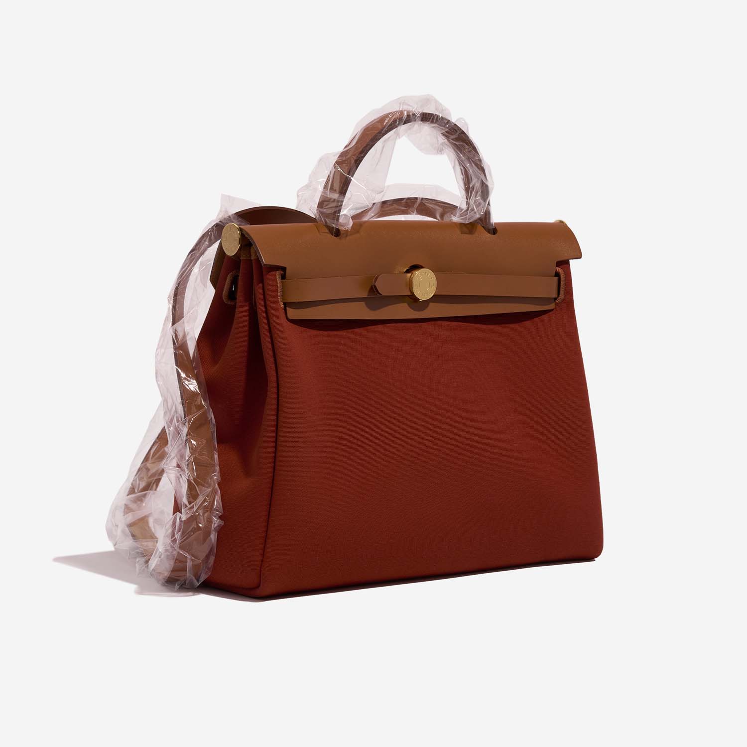 Hermès Herbag 31 Cuivre-Mecan-Fauve Side Front  | Sell your designer bag on Saclab.com