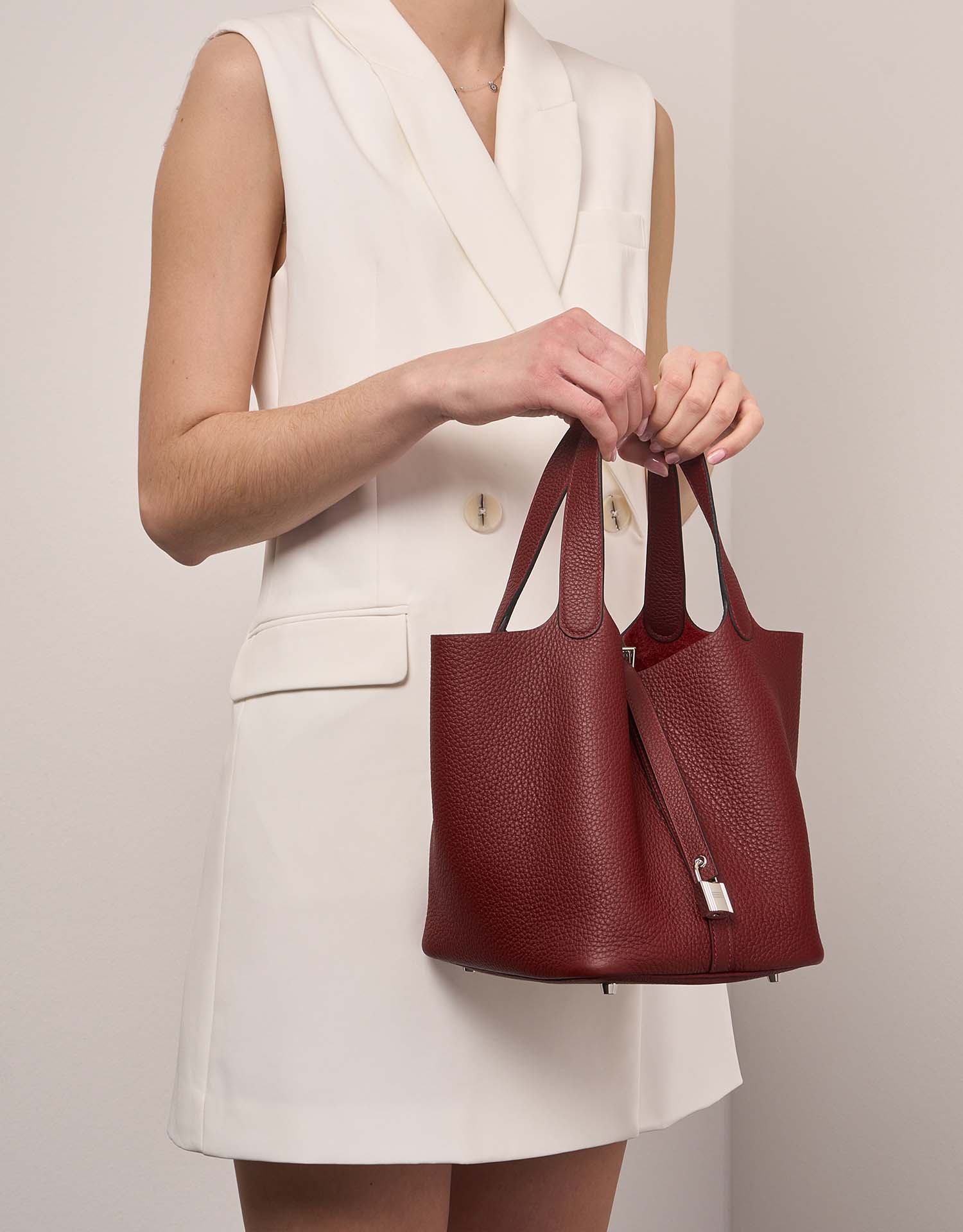 Hermès Picotin 22 Clemence Rouge Sellier