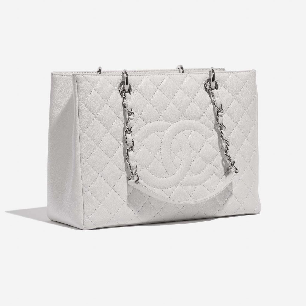 Chanel Shopping Tote Caviar White | SACLÀB