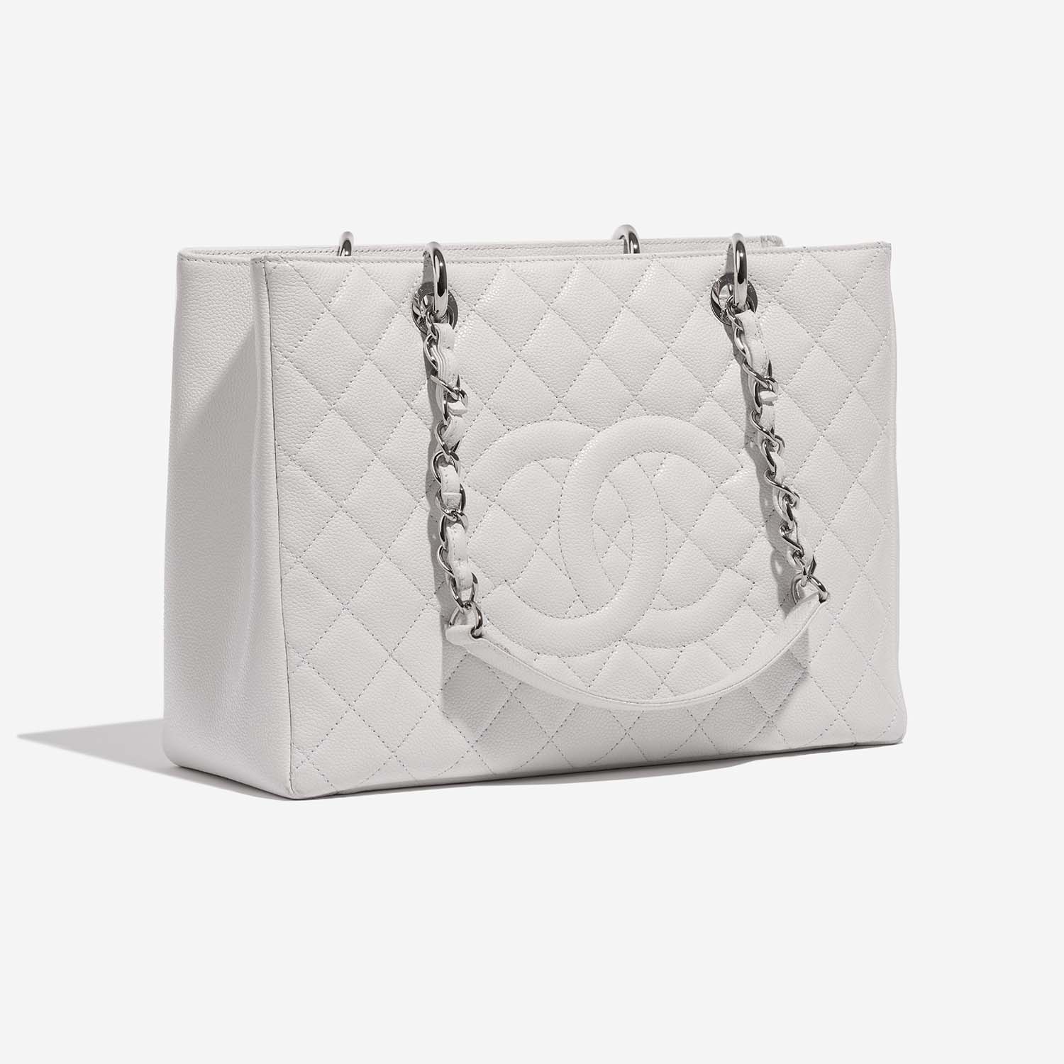 Chanel Black Ladies First Shopping Tote White Leather Cloth Pony-style  calfskin Cloth ref.117887
