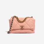 Chanel 19 Flap Bag Large Lamb Peach Front | Sell your designer bag