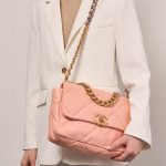 Chanel 19 LargeFlapBag Peach 1M | Sell your designer bag on Saclab.com