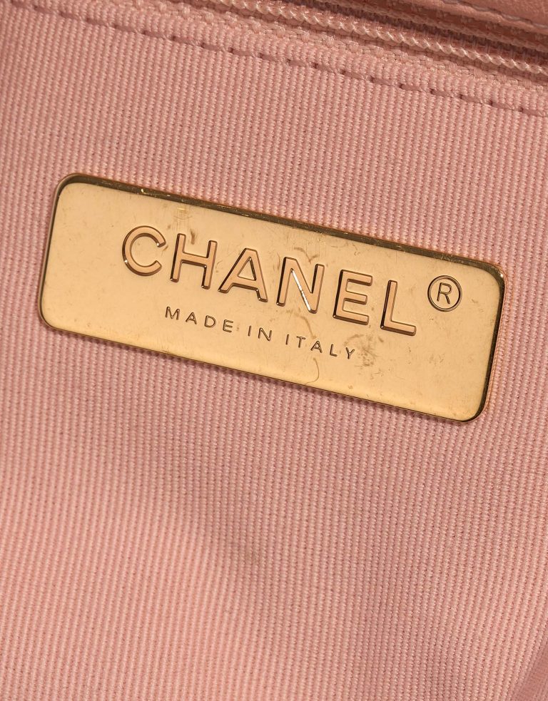 Chanel 19 Flap Bag Large Lamb Peach Logo | Sell your designer bag