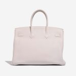 Hermès BirkinClub 35 White-GrisPerle-Sanguine Back  | Sell your designer bag on Saclab.com