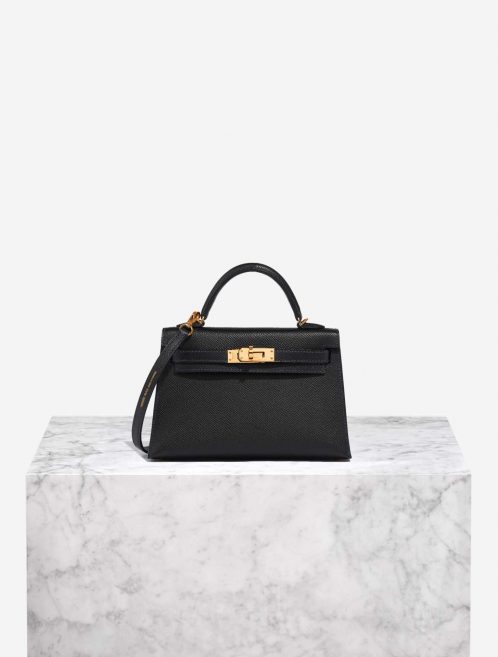 Sac Hermès d'occasion Kelly HSS Mini Epsom Noir / Bleu Indigo Noir Front | Vendez votre sac de créateur sur Saclab.com