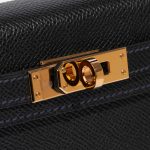 Pre-owned Hermès bag Kelly HSS Mini Epsom Black / Blue Indigo Black Closing System | Sell your designer bag on Saclab.com