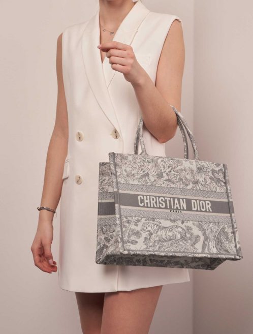 Dior BookTote Large Gris-Bleu 1M | Vendez votre sac de créateur sur Saclab.com