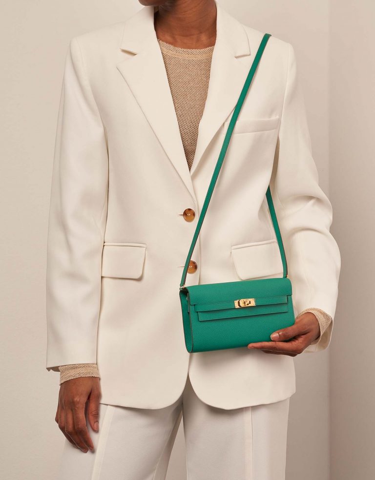 Hermès Kelly ToGo VertJade Front  | Sell your designer bag on Saclab.com