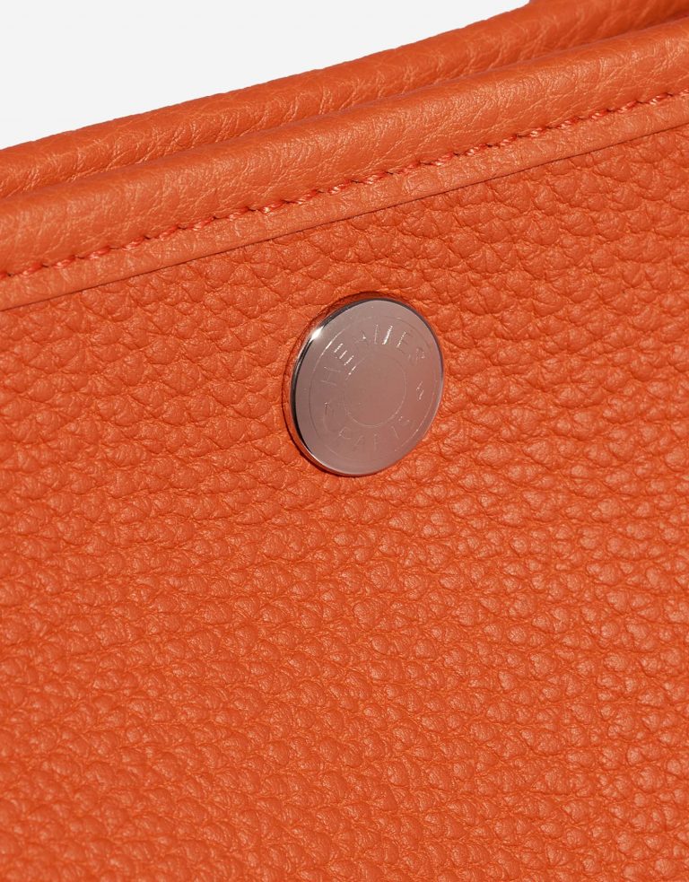 Hermès GardenParty 36 OrangeH Closing System  | Sell your designer bag on Saclab.com