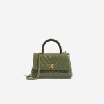 Chanel TimelessHandle Small Green Front  | Sell your designer bag on Saclab.com