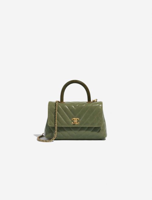Chanel TimelessHandle Small Green Front  | Sell your designer bag on Saclab.com