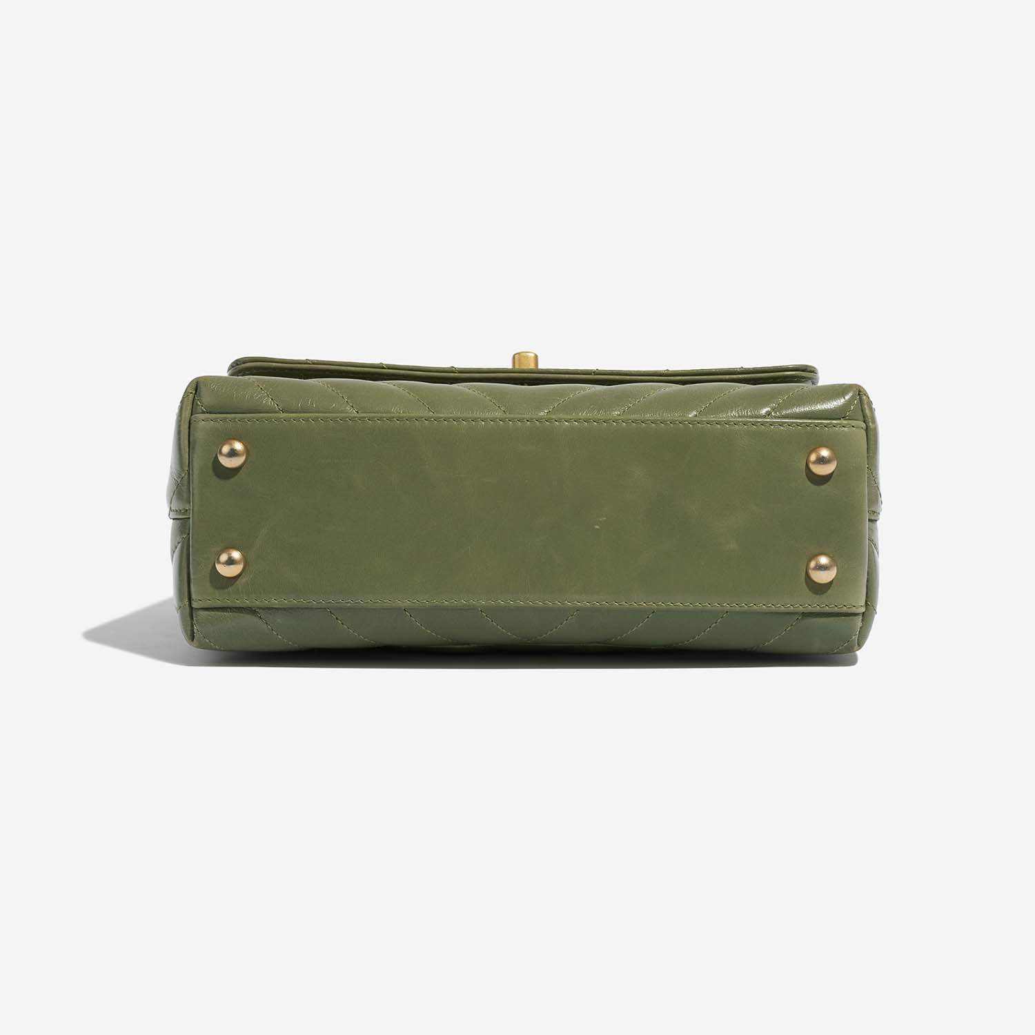 Chanel TimelessHandle Small Green Bottom  | Sell your designer bag on Saclab.com