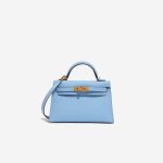 Hermès Kelly Mini BlueCelest Front  | Sell your designer bag on Saclab.com