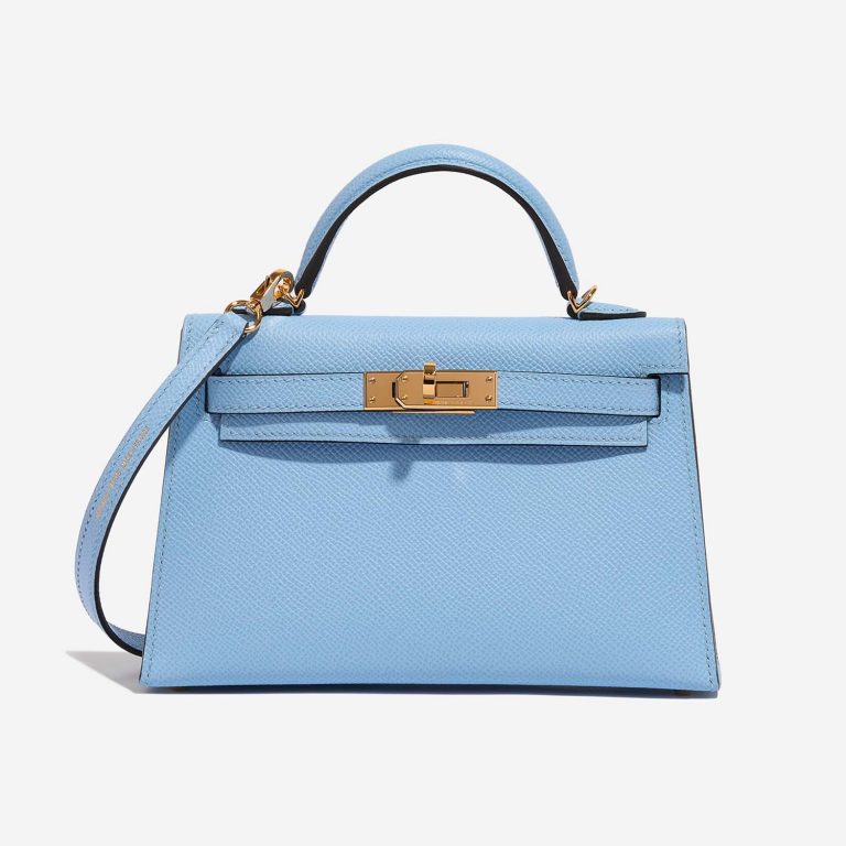 Hermès Kelly Mini BlueCelest Front  | Sell your designer bag on Saclab.com