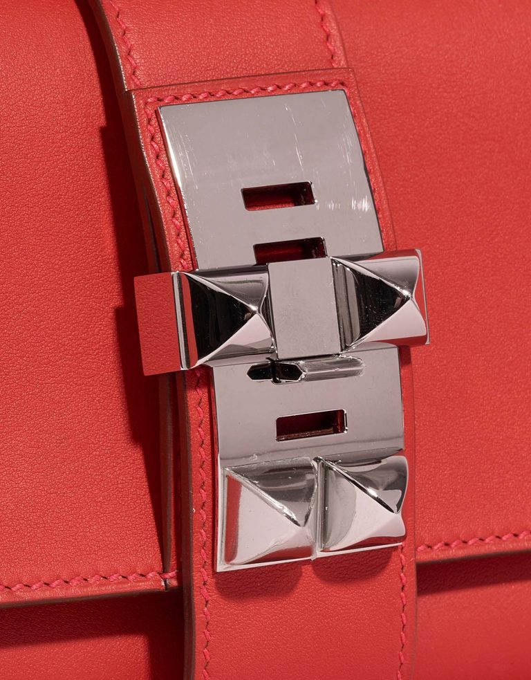 Hermès Medor OneSize RougeTomate Closing System  | Sell your designer bag on Saclab.com