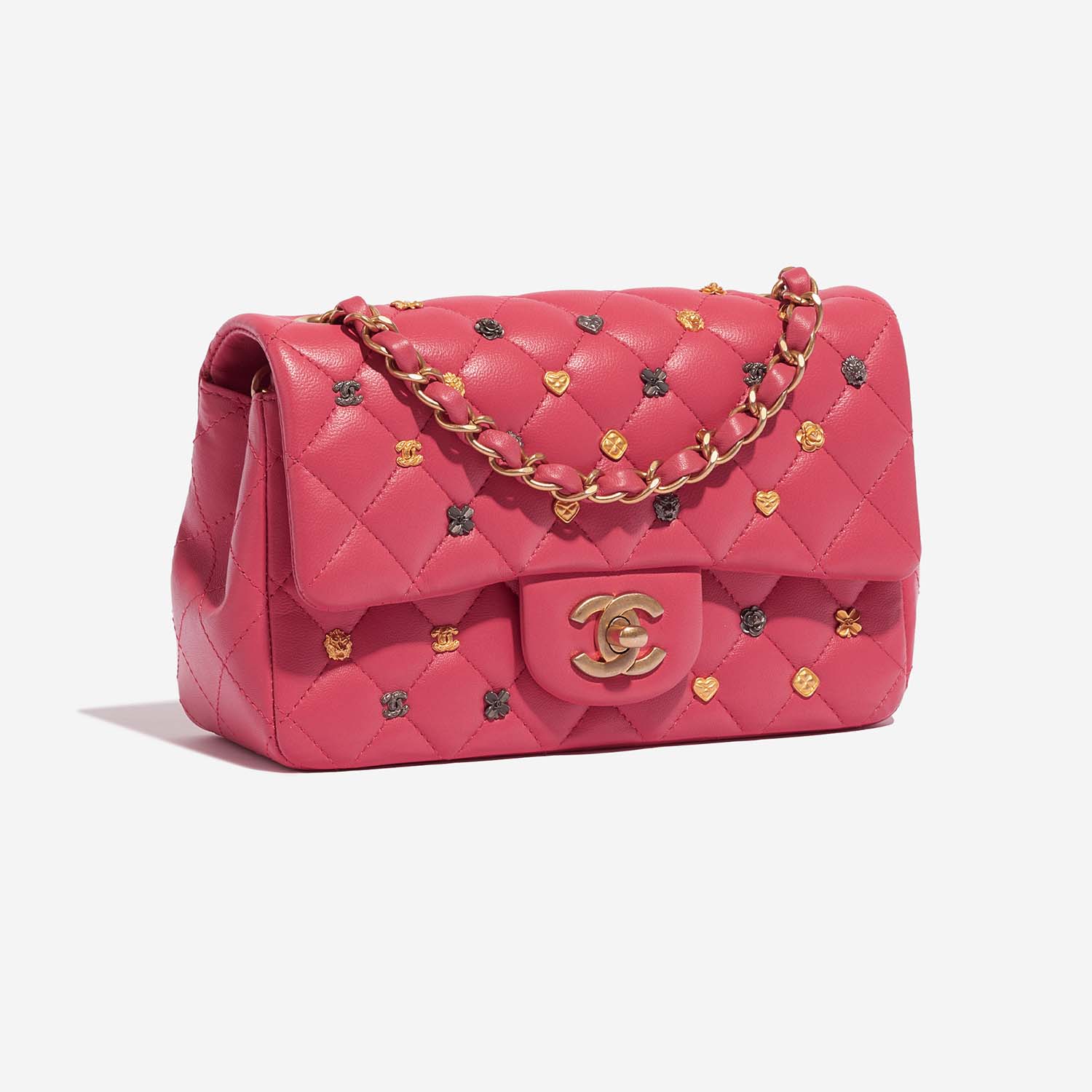 Chanel Timeless MiniRectangular Pink Side Front  | Sell your designer bag on Saclab.com