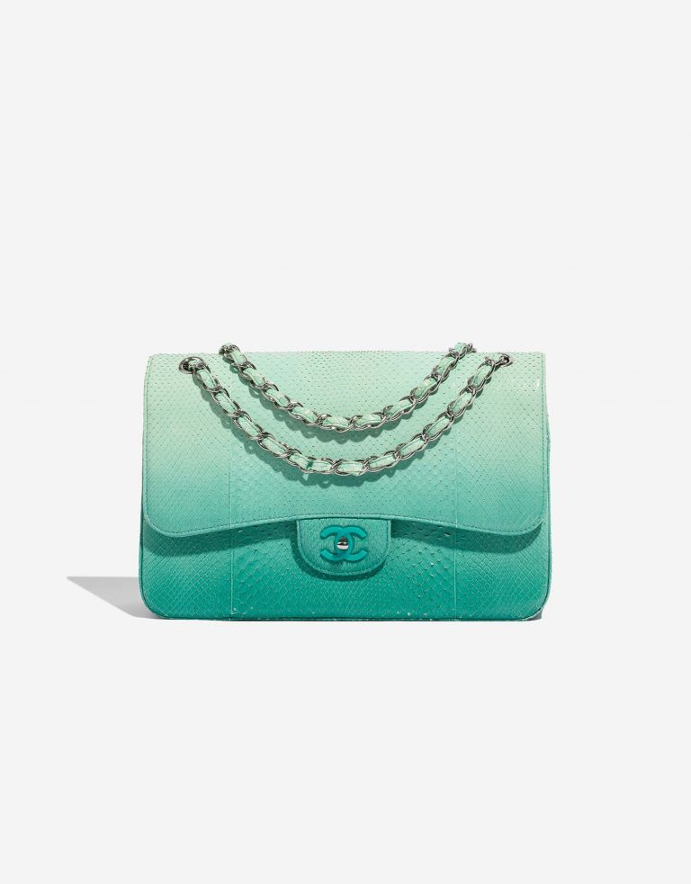 Chanel Small Classic Double Flap Turquoise Iridescent Caviar Light Gold  Hardware