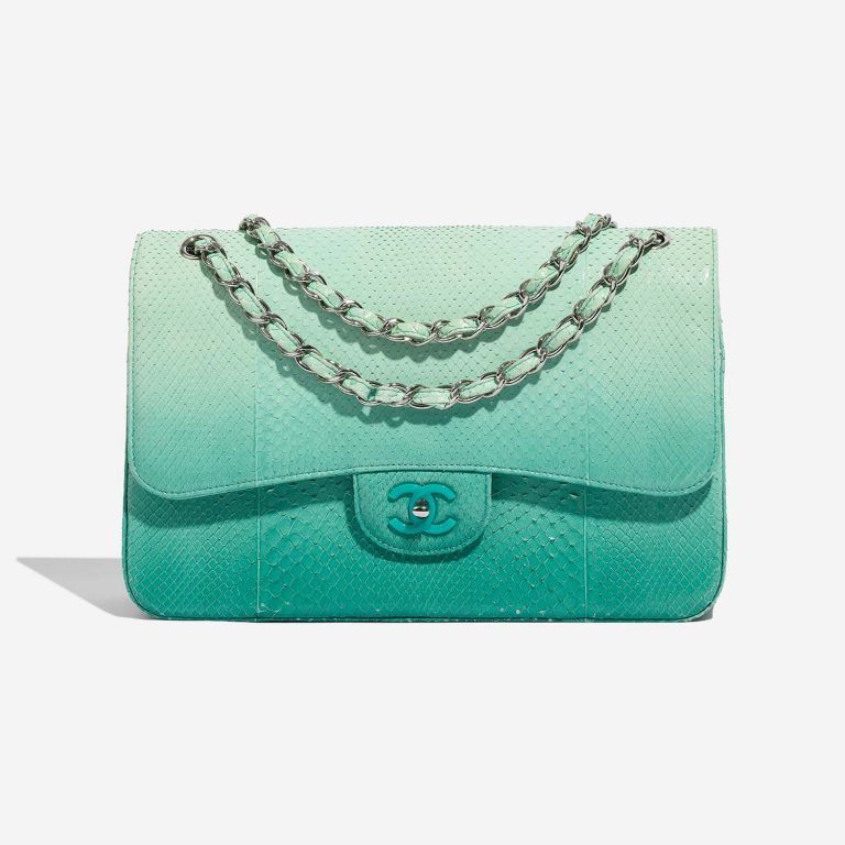 Chanel Timeless Jumbo Turquoise Front | Vendez votre sac de créateur sur Saclab.com