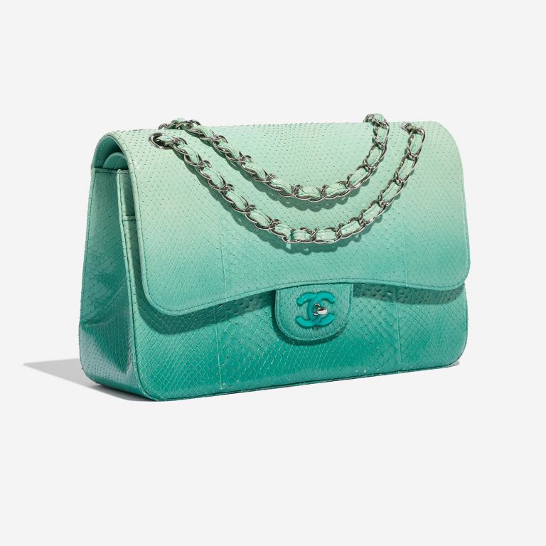 Chanel Timeless Jumbo Turquoise Side Front | Vendez votre sac de créateur sur Saclab.com