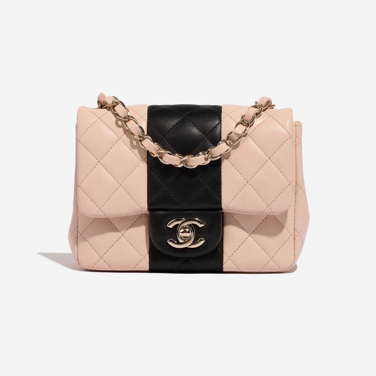 Chanel Timeless MiniSquare LightRose-Black Front | Verkaufen Sie Ihre Designer-Tasche auf Saclab.com