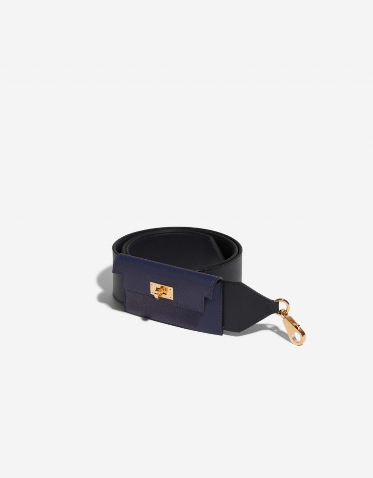 Hermès Kelly PocketStrap Caban-BleuSaphir Front  | Sell your designer bag on Saclab.com