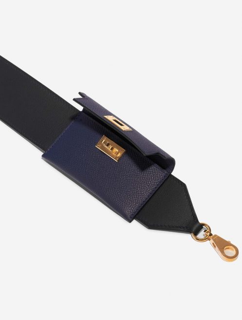 Hermès Kelly PocketStrap Caban-BleuSaphir Closing System  | Sell your designer bag on Saclab.com
