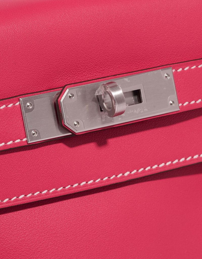 Charme Hermès Collier De Chien Rose Extrême - Porte-clés Ou Charm Pour Sac - Epsom, Rose Palladium - Occasion Très Bon état