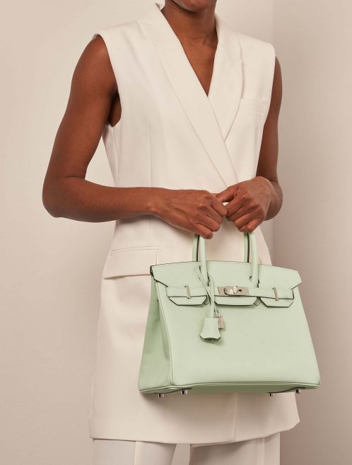 Hermès Birkin 30 VertFizz Sizes Worn | Sell your designer bag on Saclab.com